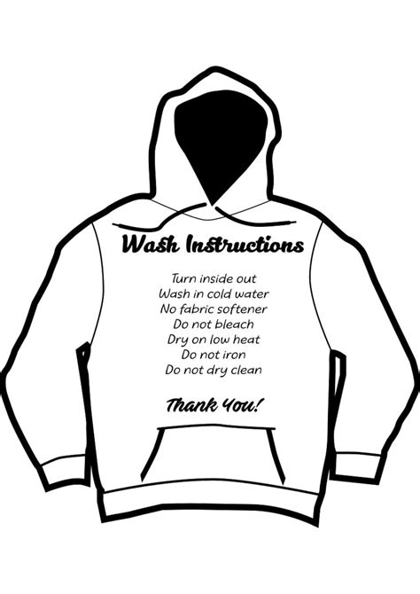 essentials hoodie washing instructions.